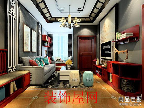 中式客厅吊顶效果图 中式客厅吊顶效果图